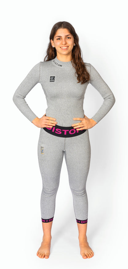 DISTON Pantaloni 3/4 da sci da corsa antitaglio Donna