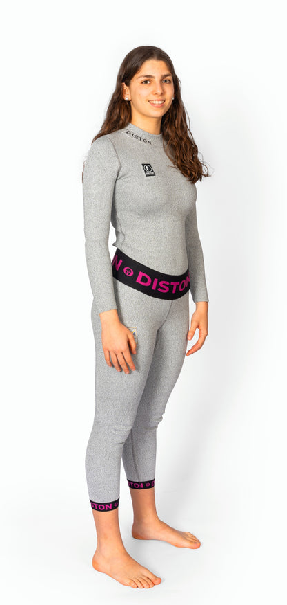 DISTON Pantaloni 3/4 da sci da corsa antitaglio Donna