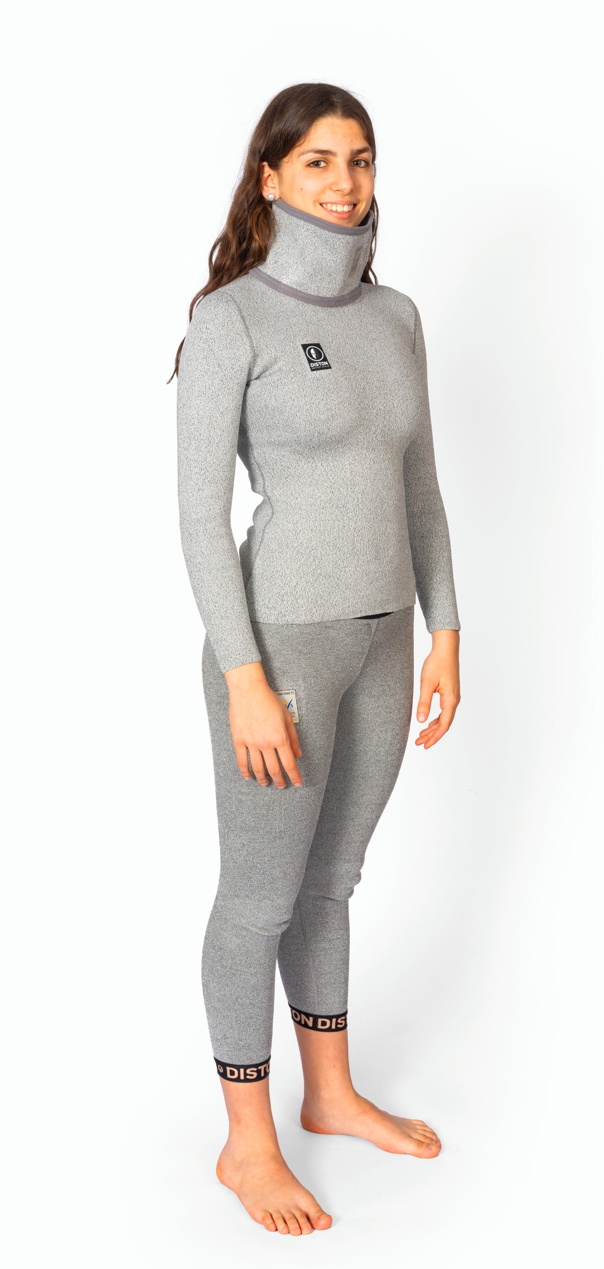 DISTON Pantaloni 3/4 da sci da corsa antitaglio Donna